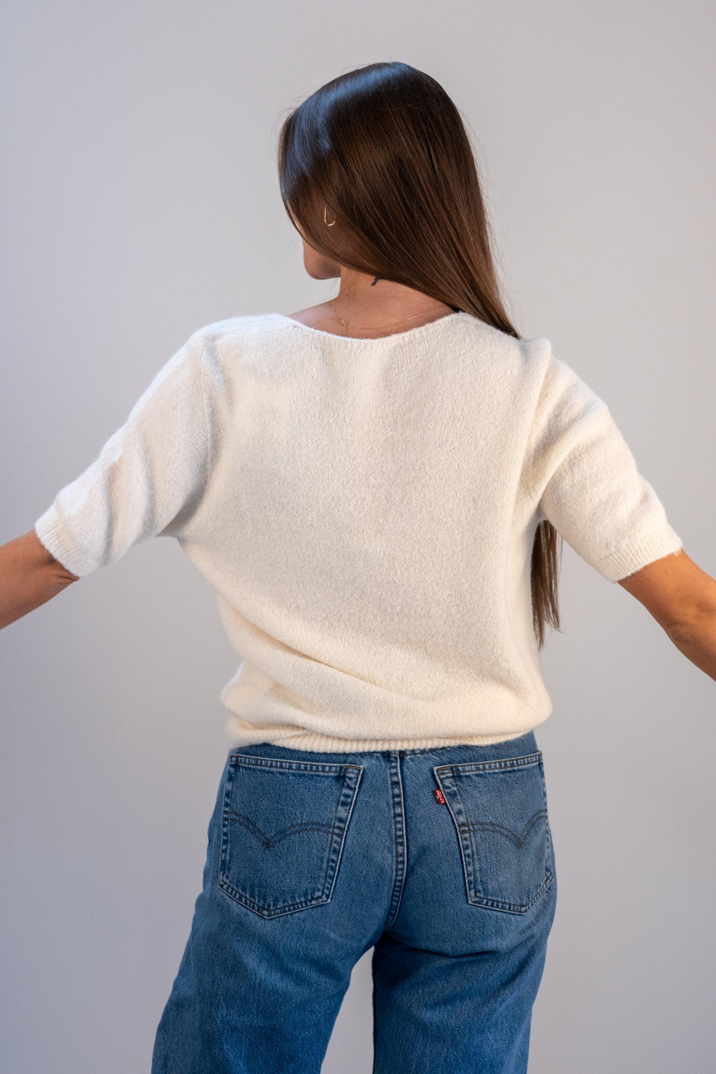 Megztinis "Soft Embrace" baltas