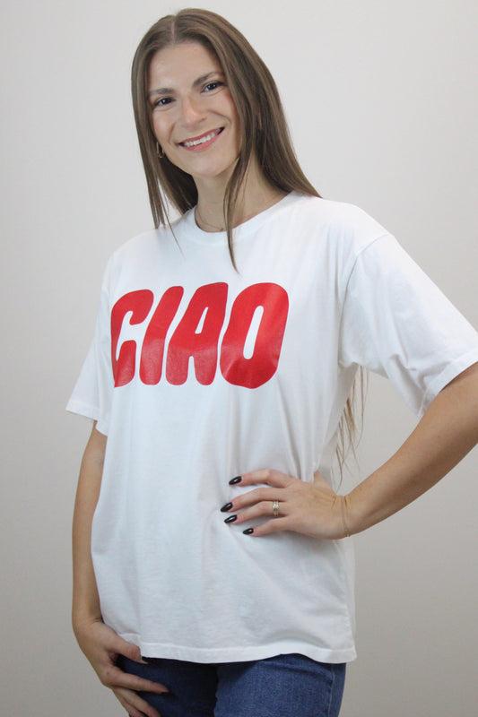 Marškinėliai "CIAO" balti