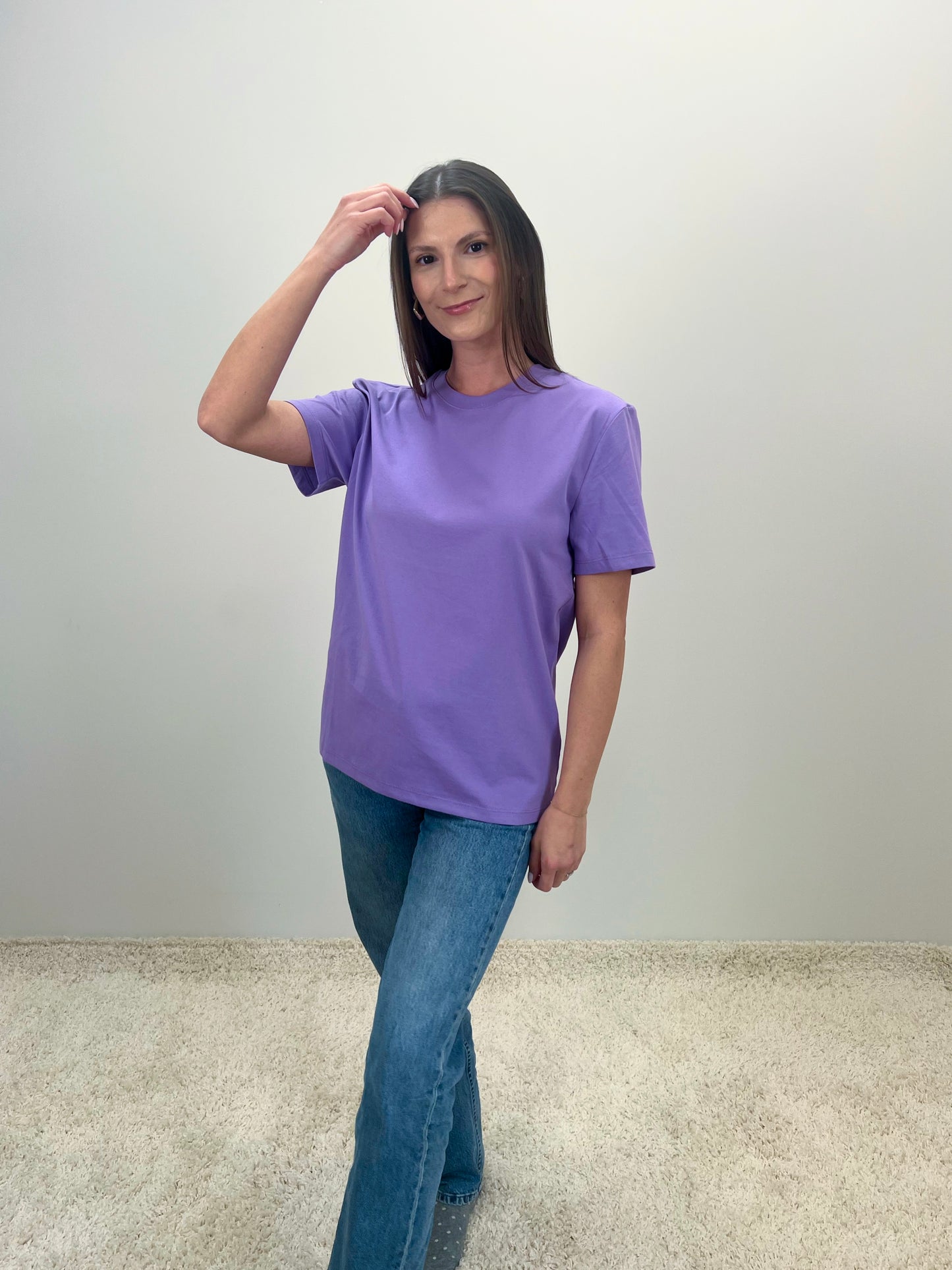 Marškinėliai BASIC - spalva violetinė