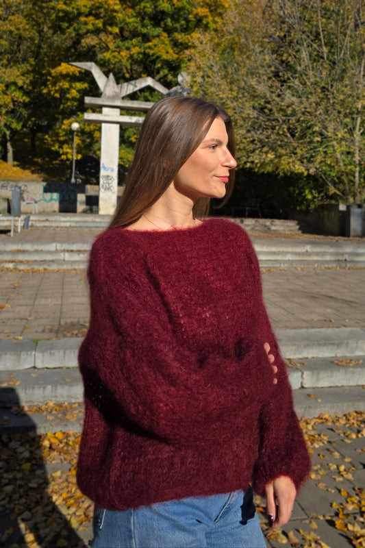 Moheros megztinis "Celeste" raudona