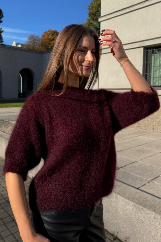 Moheros megztinis "Elysian" bordo