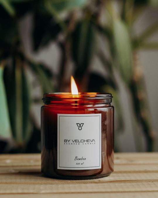By Velcheva BAMBOO aromatinė žvakė