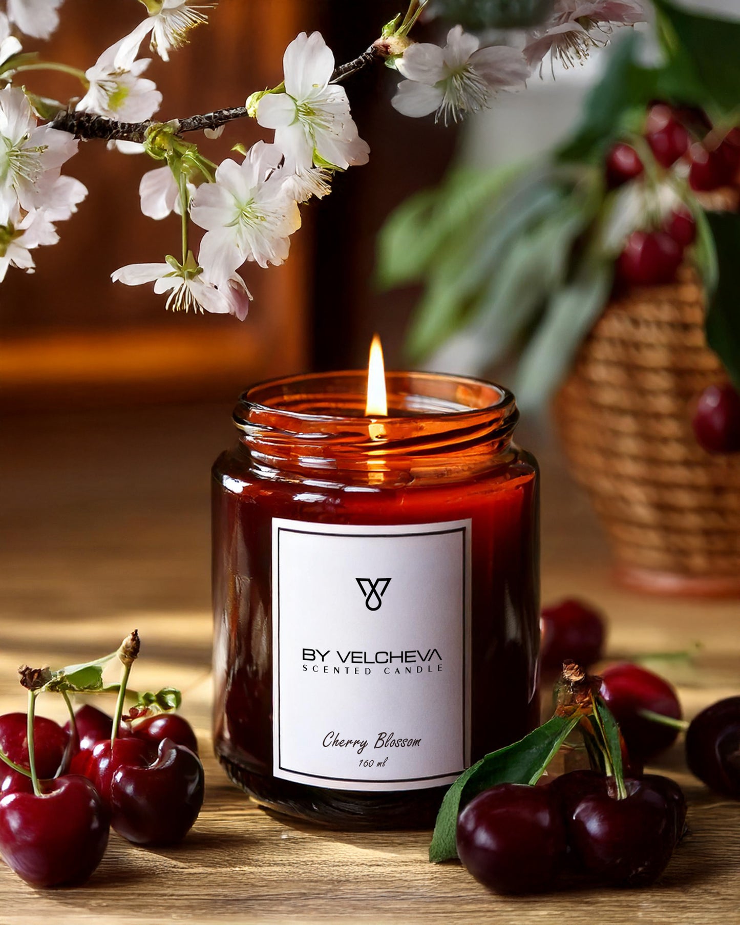 By Velcheva CHERRY BLOSSOM aromatinė žvakė