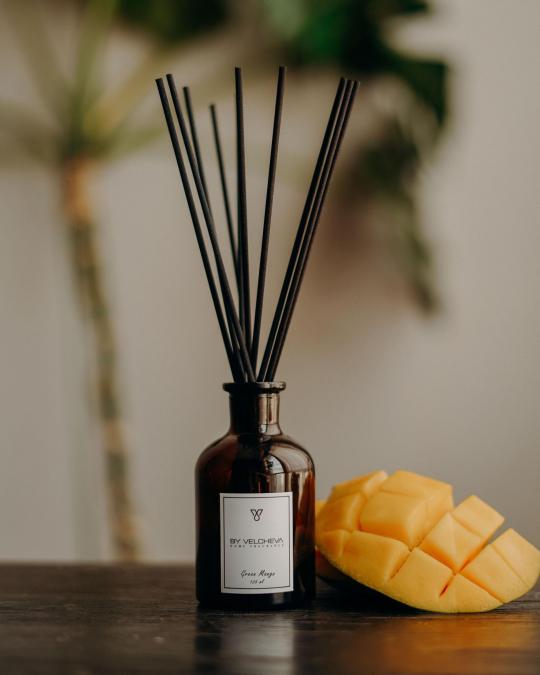 By Velcheva GREEN MANGO namų kvapas su lazdelėmis