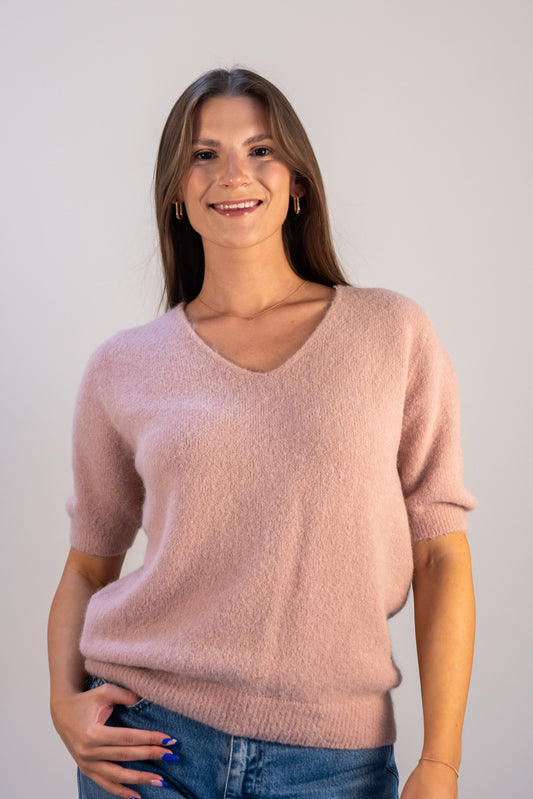 Megztinis "Soft Embrace" rožinis
