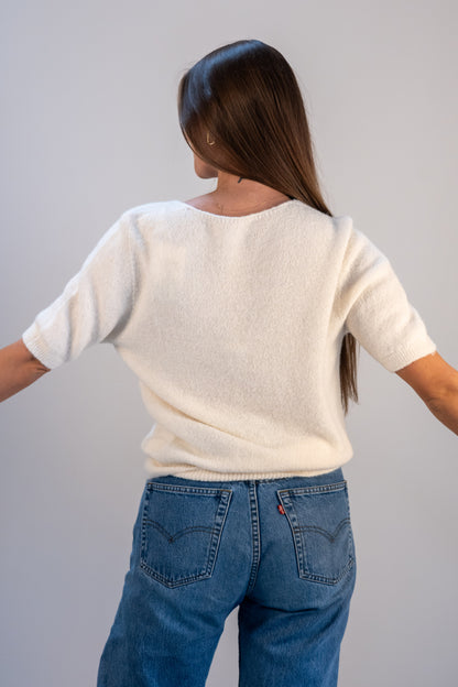 Megztinis "Soft Embrace" baltas