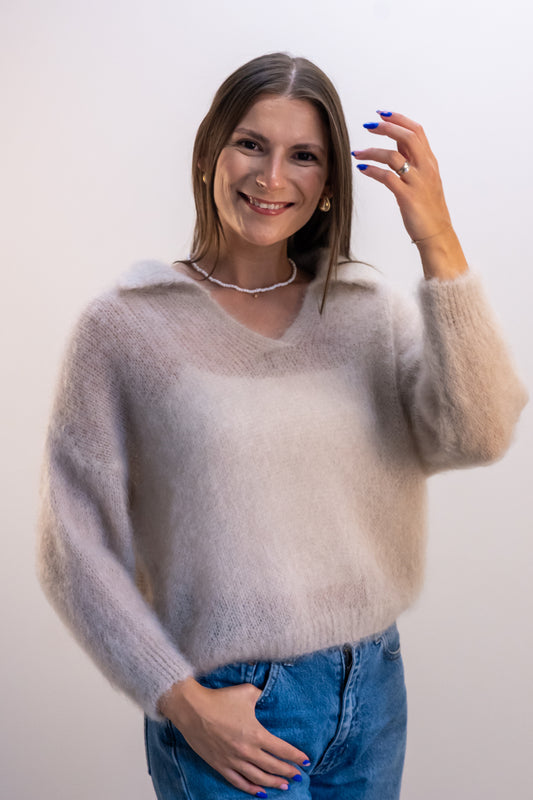 "Sofiè" smėlinis moheros megztinis