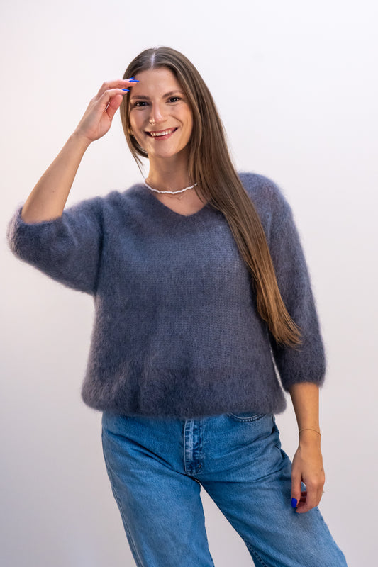 "Noelle" tamsiai pilkas moheros megztinis