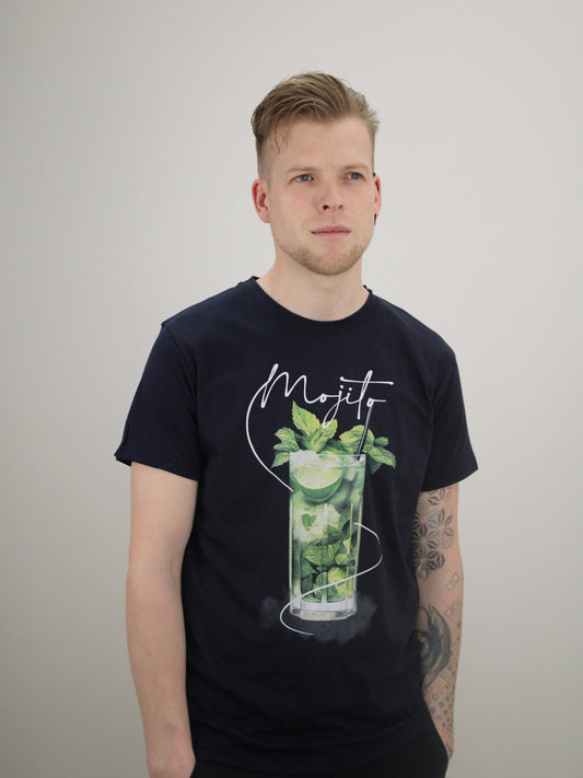 Marškinėliai „MOHITO MOOD“ spalva mėlyna