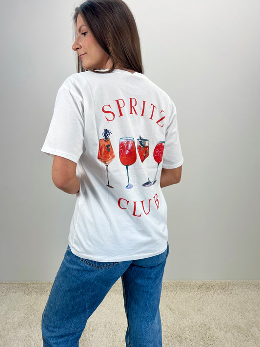 Oversize marškinėliai SPRITZ spalva balta