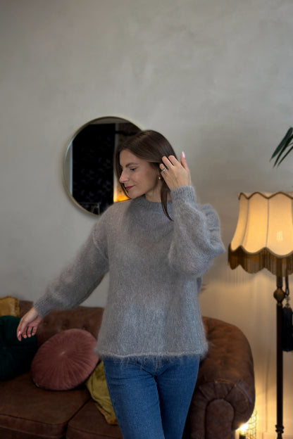 Moheros megztinis "Belle" pilkas