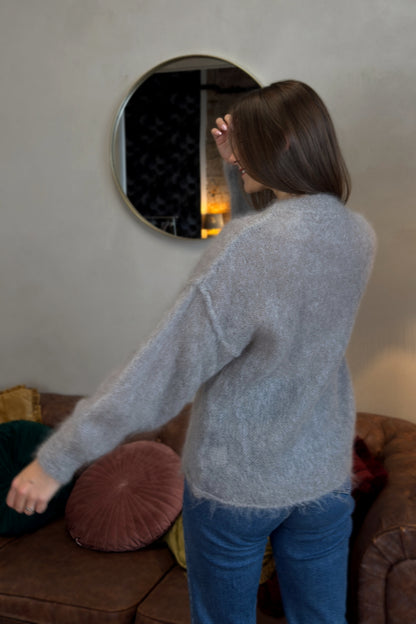 Moheros megztinis "Belle" pilkas