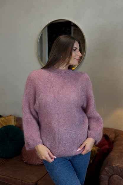 Moheros megztinis "Lumiere" rožinis