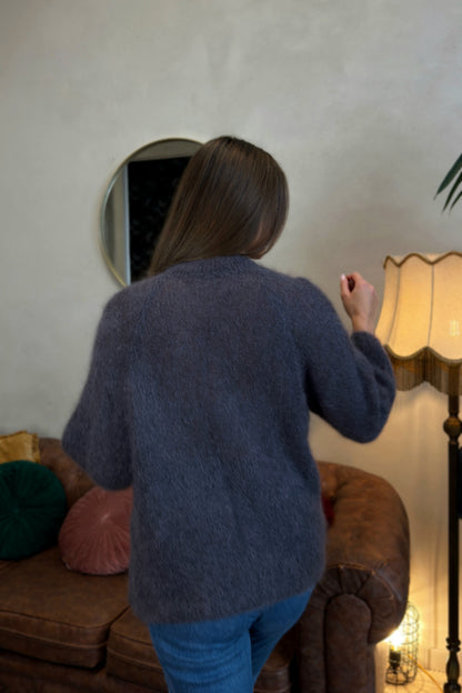 Moheros megztinis "Lumiere" pilkas