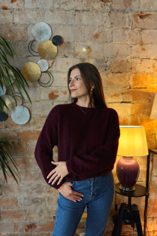 Moheros megztinis "Noa" bordo