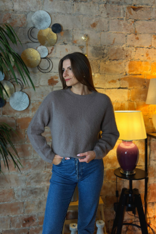 Moheros megztinis "Noa" pilkas