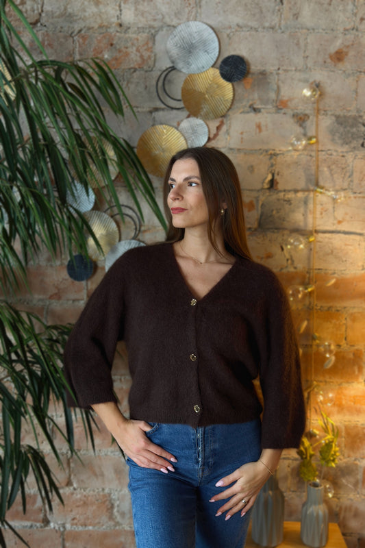 Moheros megztinis "Clair" rudas