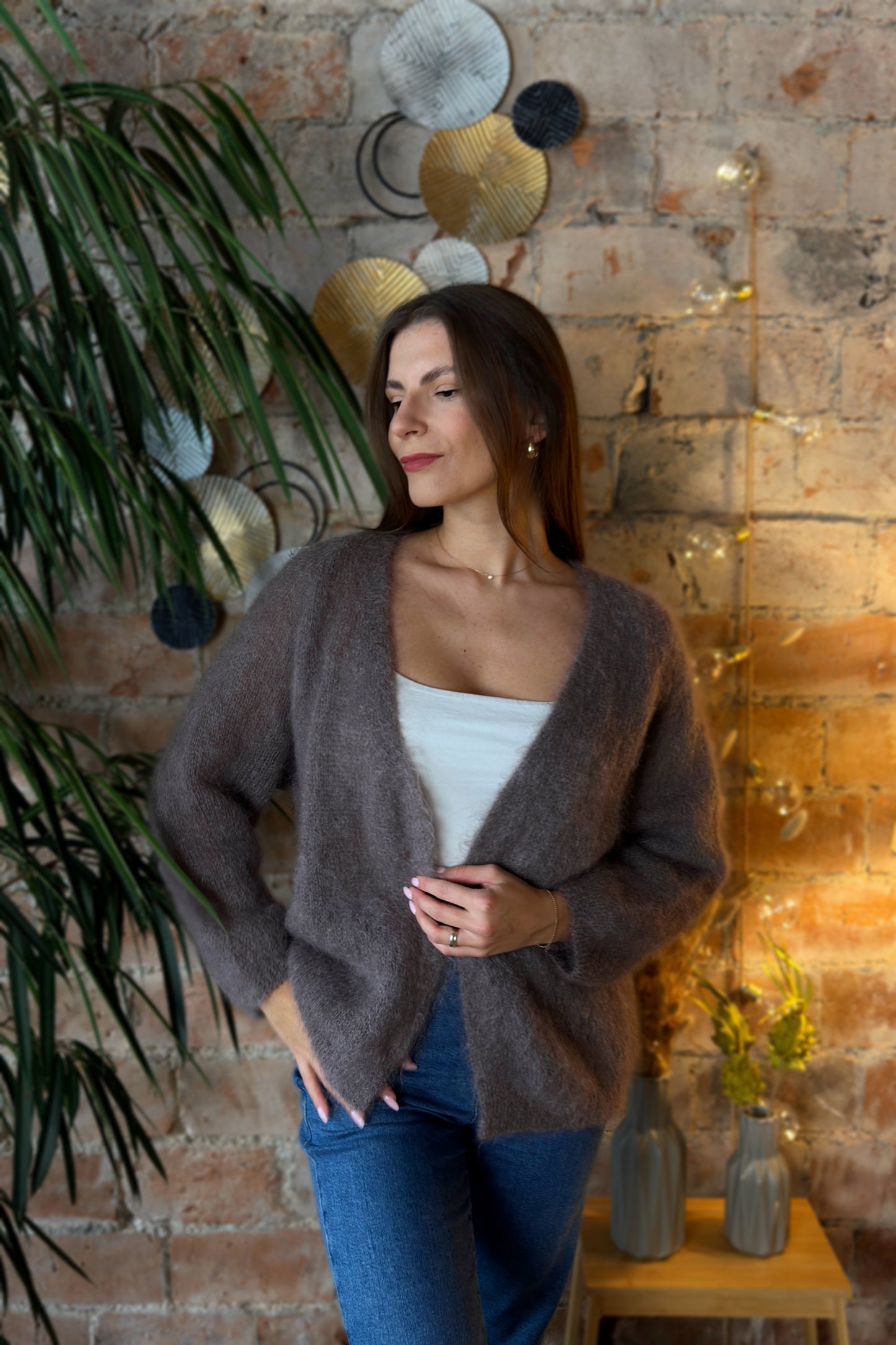 Moheros megztinis "Dune" rudas