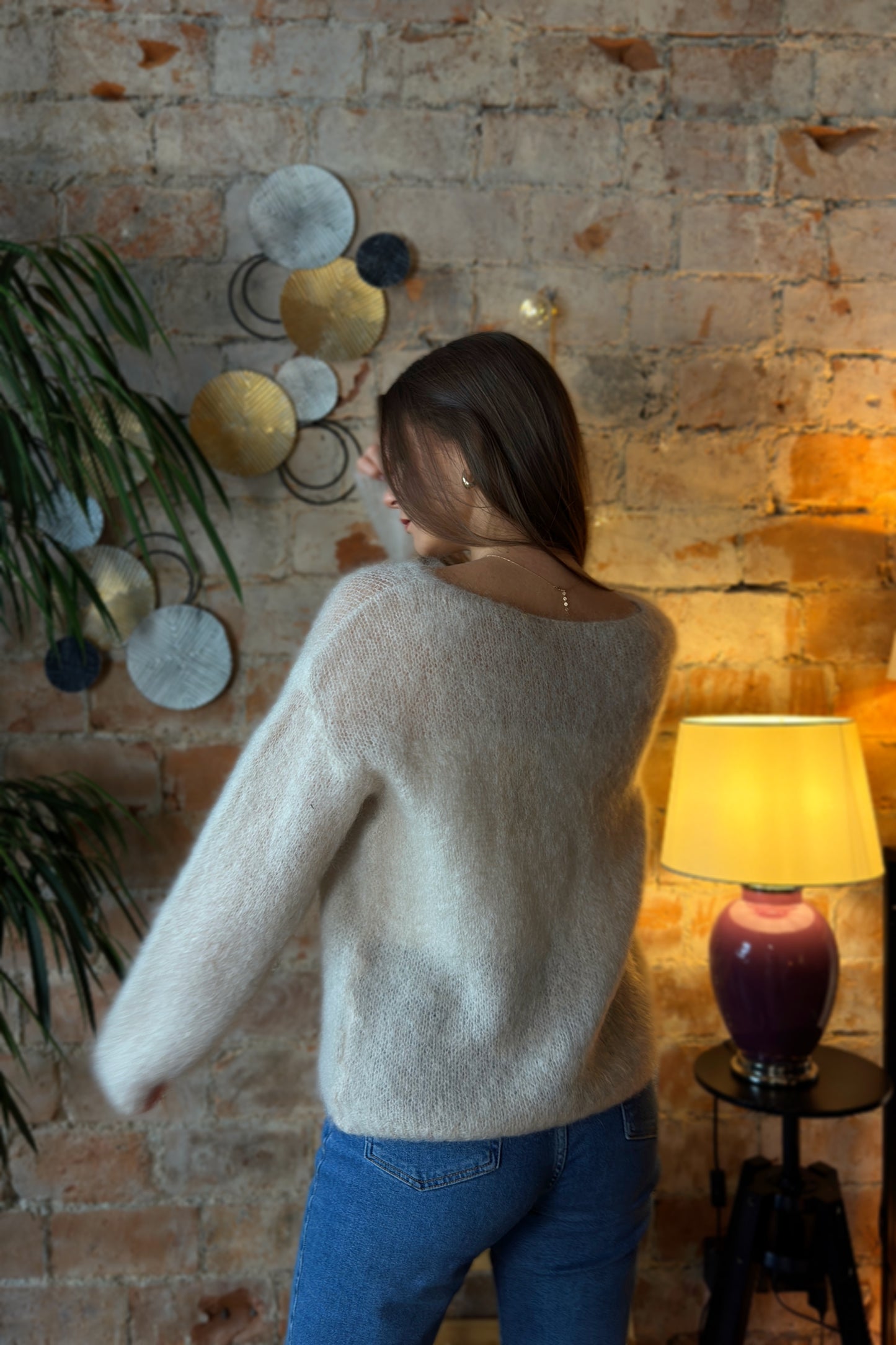 Moheros megztinis "Clair" nude