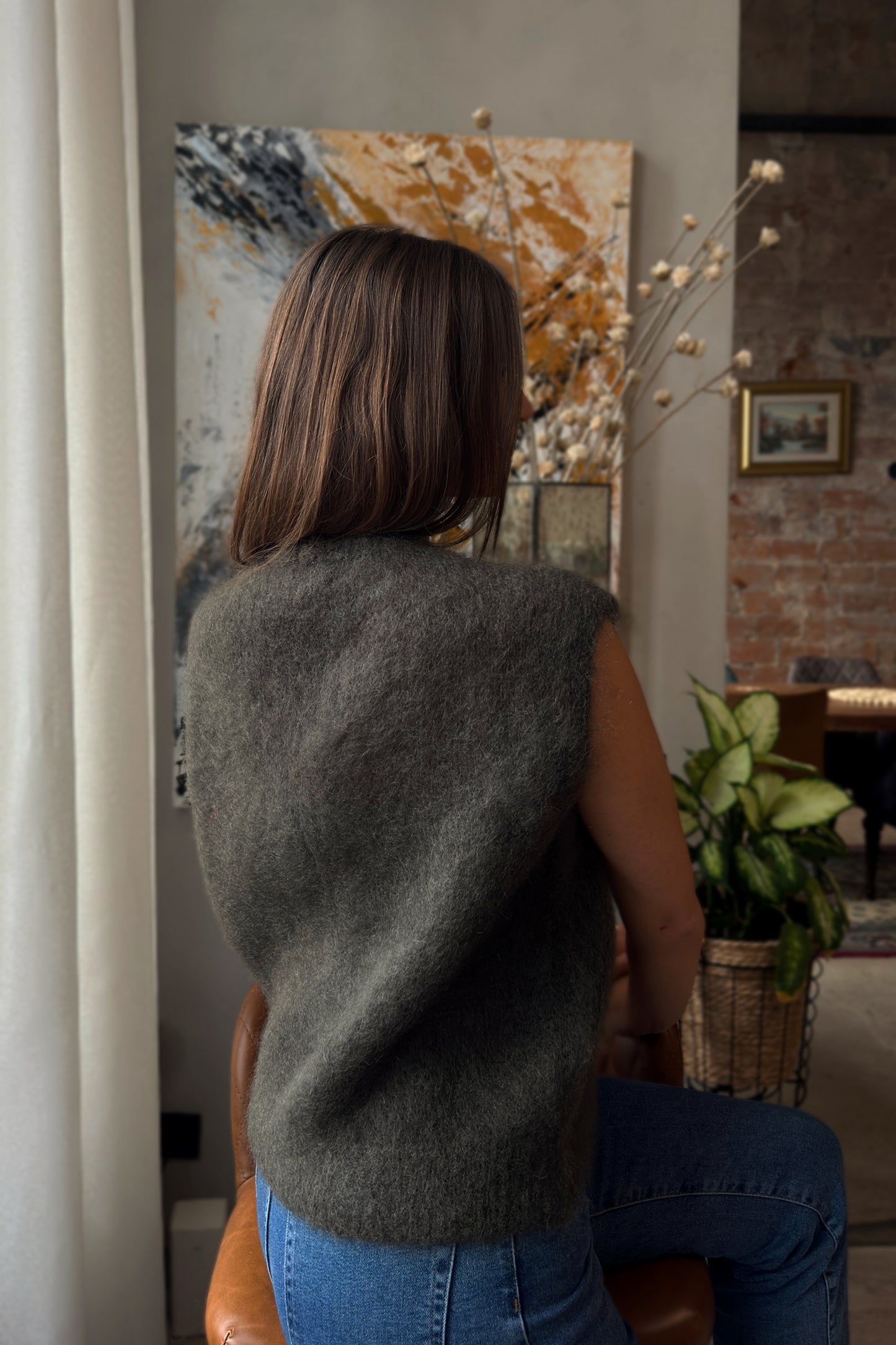 Moheros liemenė "Blanc" žalia