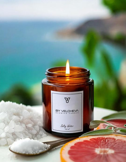 By Velcheva SALTY WATER aromatinė žvakė