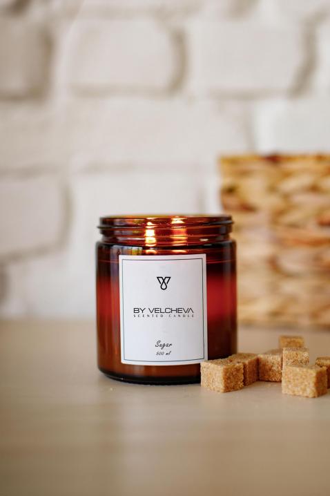 By Velcheva SUGAR aromatinė žvakė